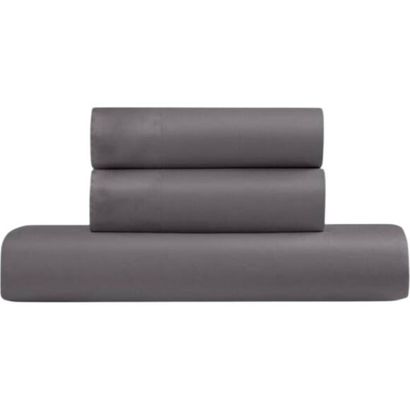 Ella Jayne Luxe Cotton Sateen 500 Thread Ct 3 Pc Duvet Cover Set Gray Full/Queen - Picture 2 of 4